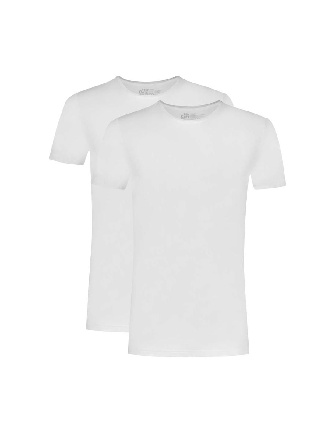 ten cate Ten Cate Heren Basics T-shirt Cotton Stretch 2Pack Wit
