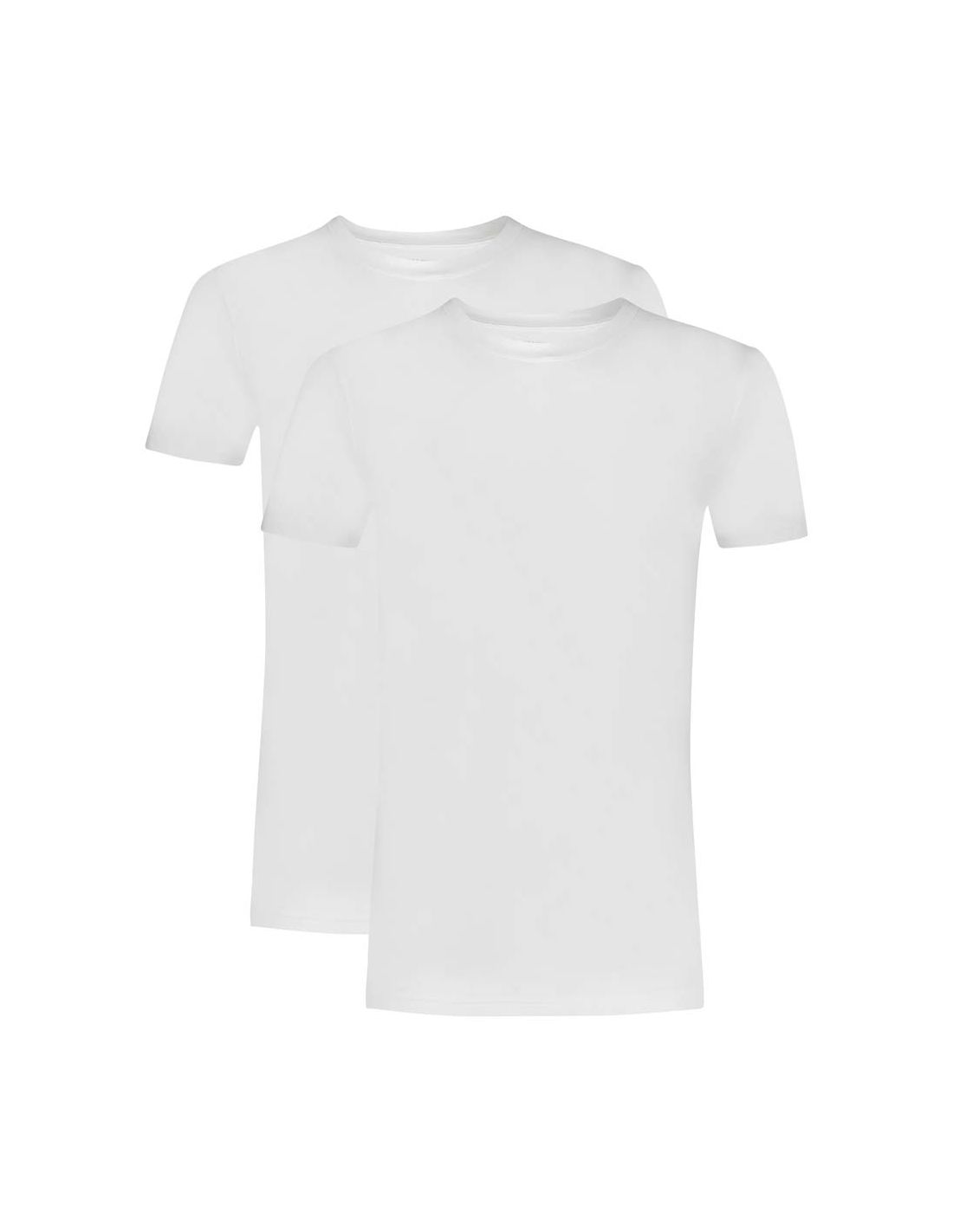 ten cate Ten Cate Heren Basics T-shirt High Neck Cotton Stretch 2Pack Wit