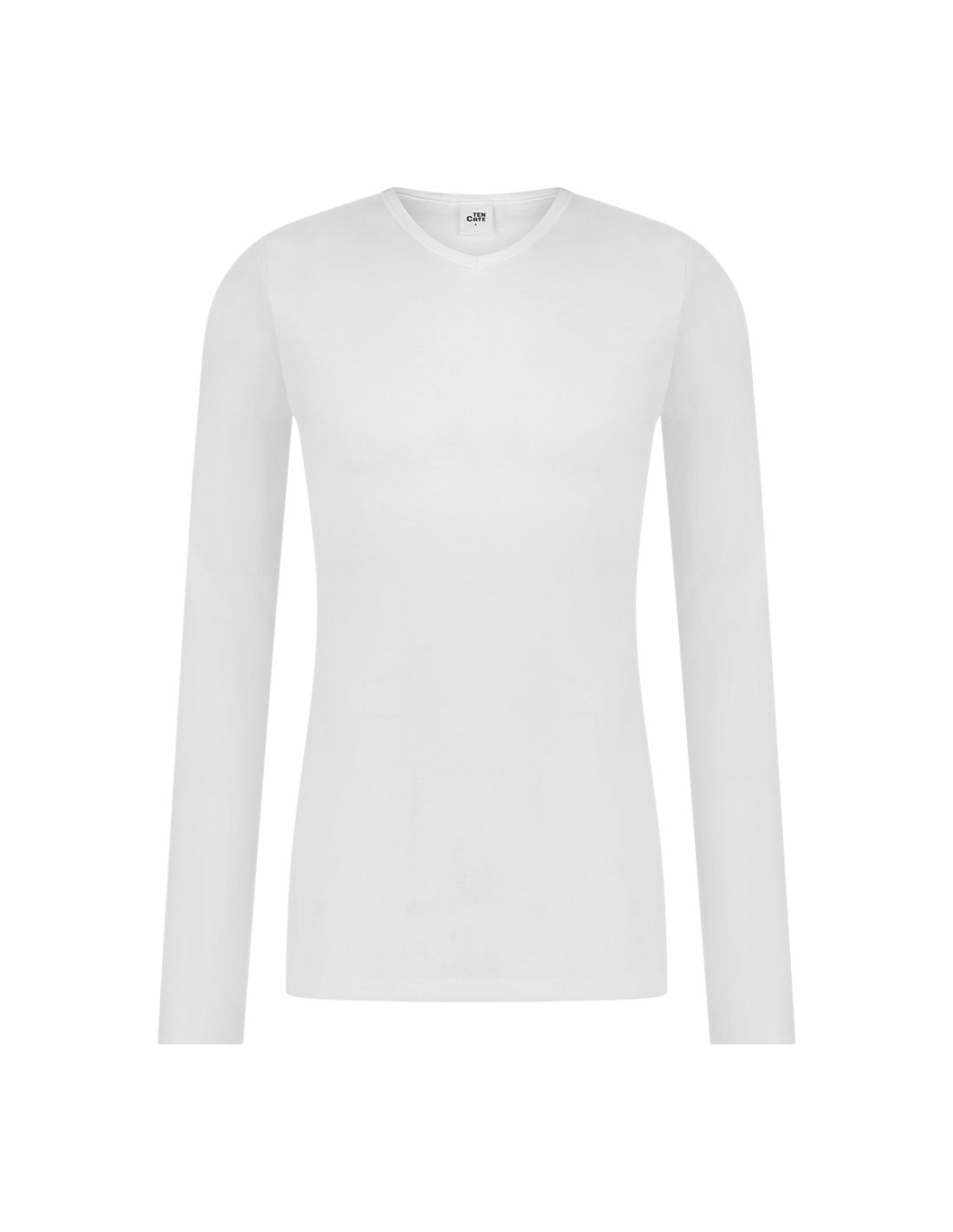 ten cate Ten Cate Heren Thermo V-Shirt Longsleeve Sneeuw Wit