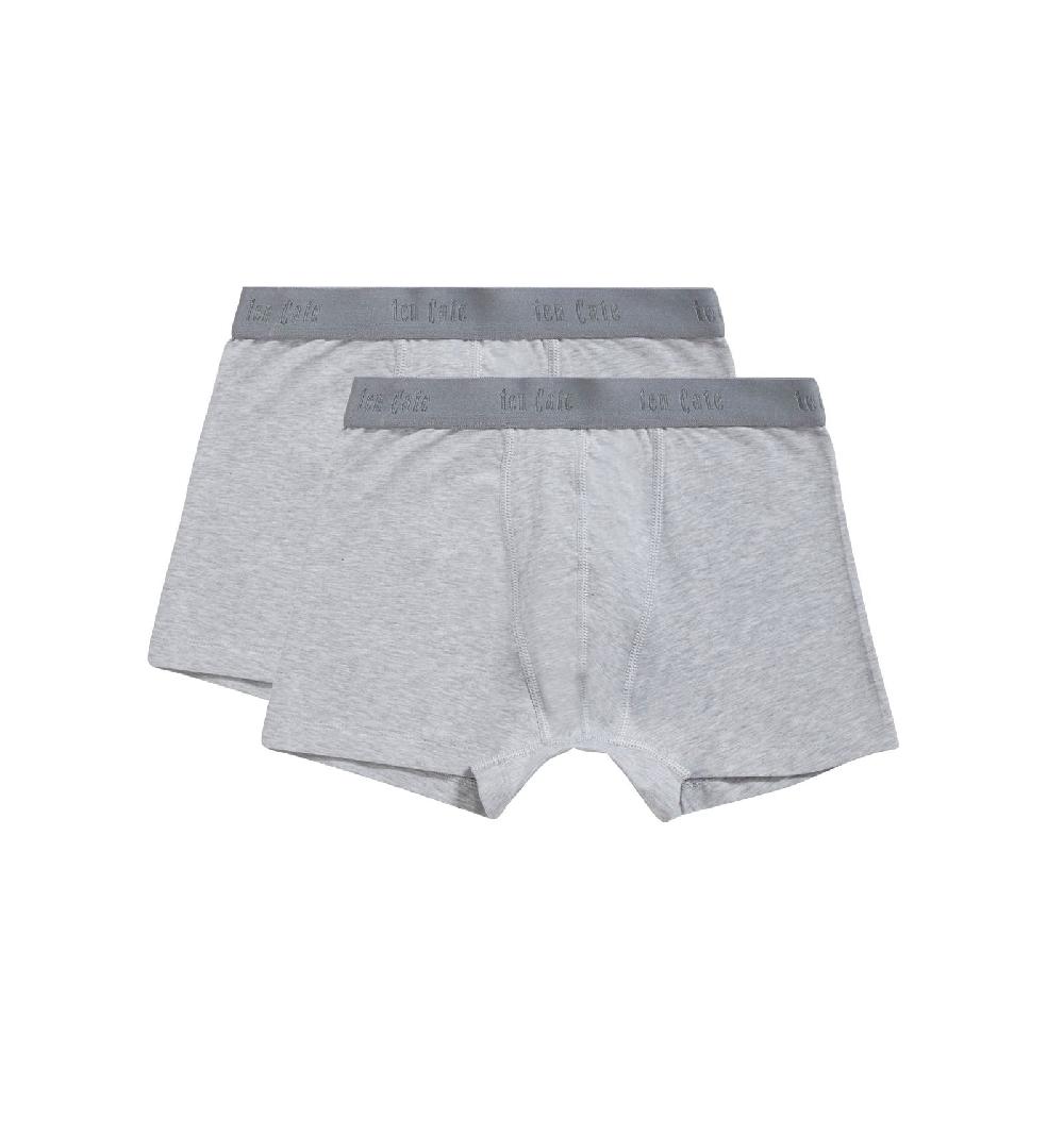 ten cate Ten Cate Jongens Boxershort 2Pack Cotton Stretch Light Grey Melee