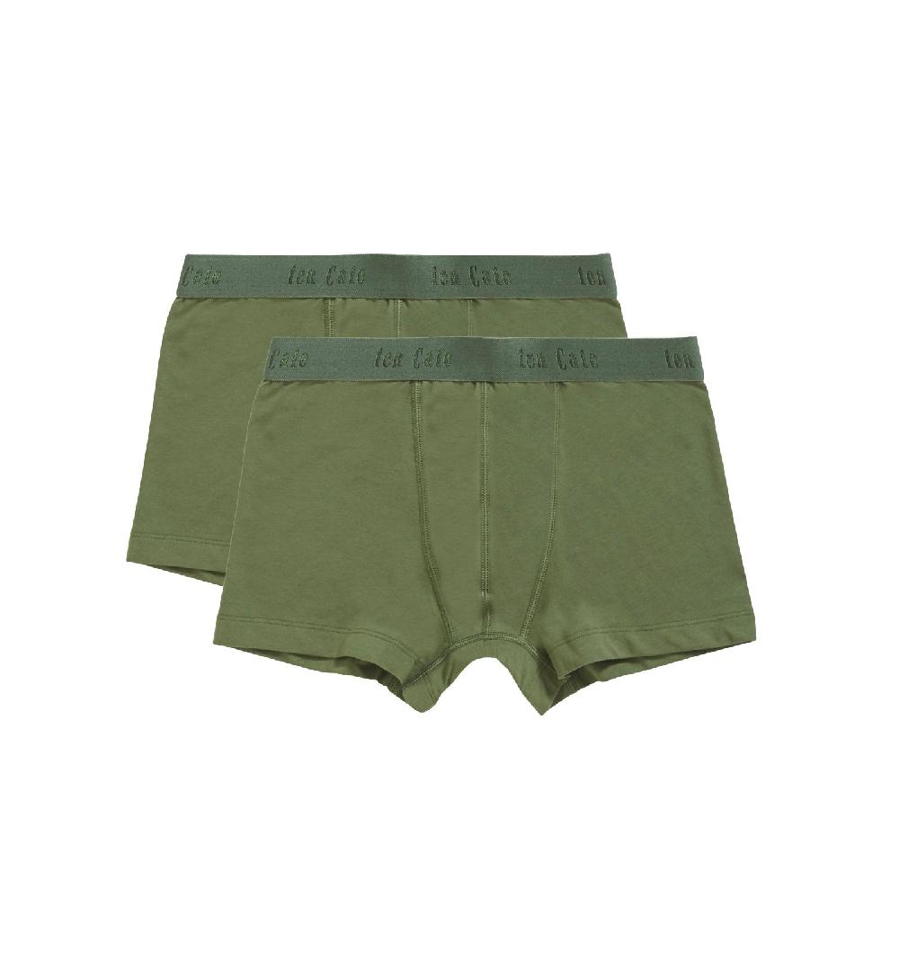 ten cate Ten Cate Jongens Boxershort 2Pack Cotton Stretch Light Army Green