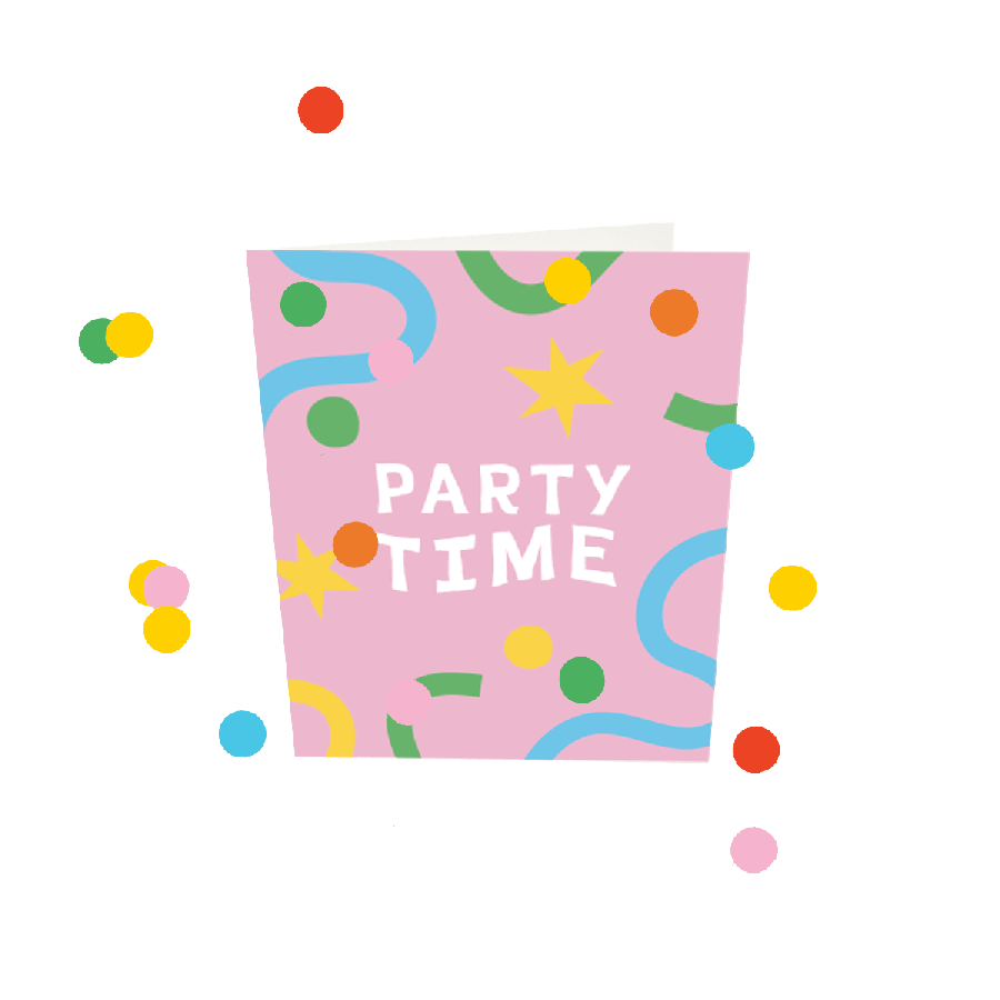 The Gift Label 1055571 - Confetti Cards - Party Time V3