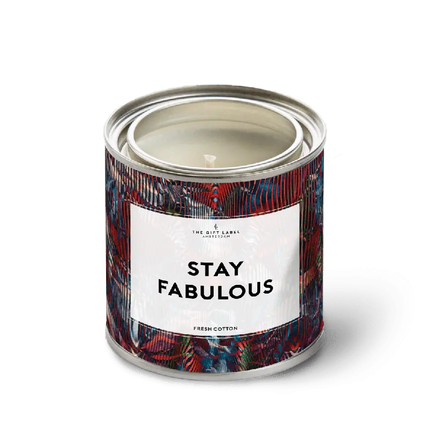 The Gift Label Candle big - Stay fabulous - Fresh cotton