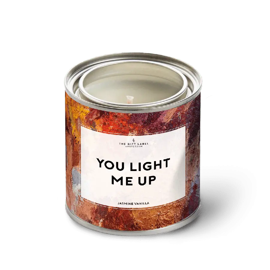 The Gift Label Candle big - You light me up - Jasmine vanilla