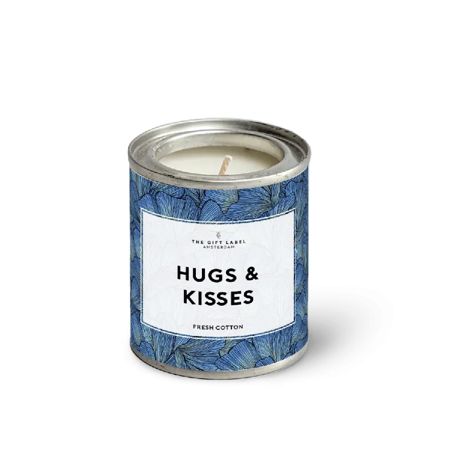 The Gift Label Candle small - Hugs and kisses - Fresh cotton