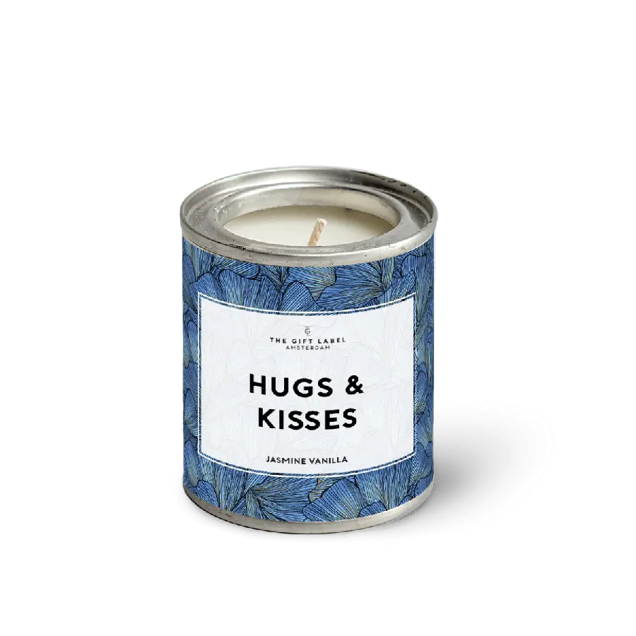 The Gift Label Candle small - Hugs and kisses - Jasmine Vanilla