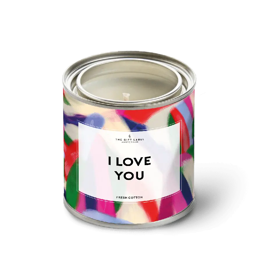 The Gift Label Candletin 310gr - I Love You SS24 - Fresh Cotton