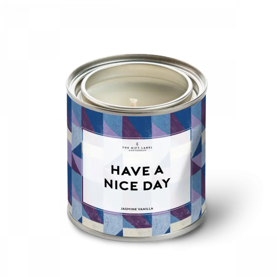 The Gift Label Candletin310gr - Have A Nice Day FW24 - Jasmine Vanilla