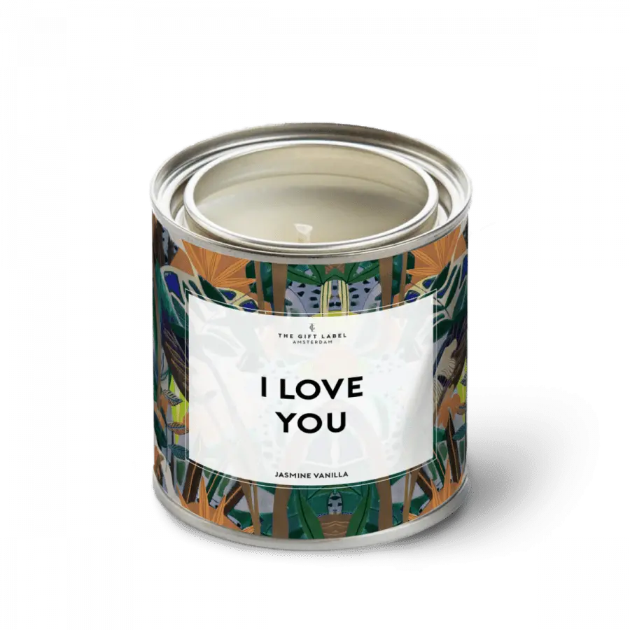 The Gift Label Candletin310gr - I Love You FW24 - Jasmine Vanilla