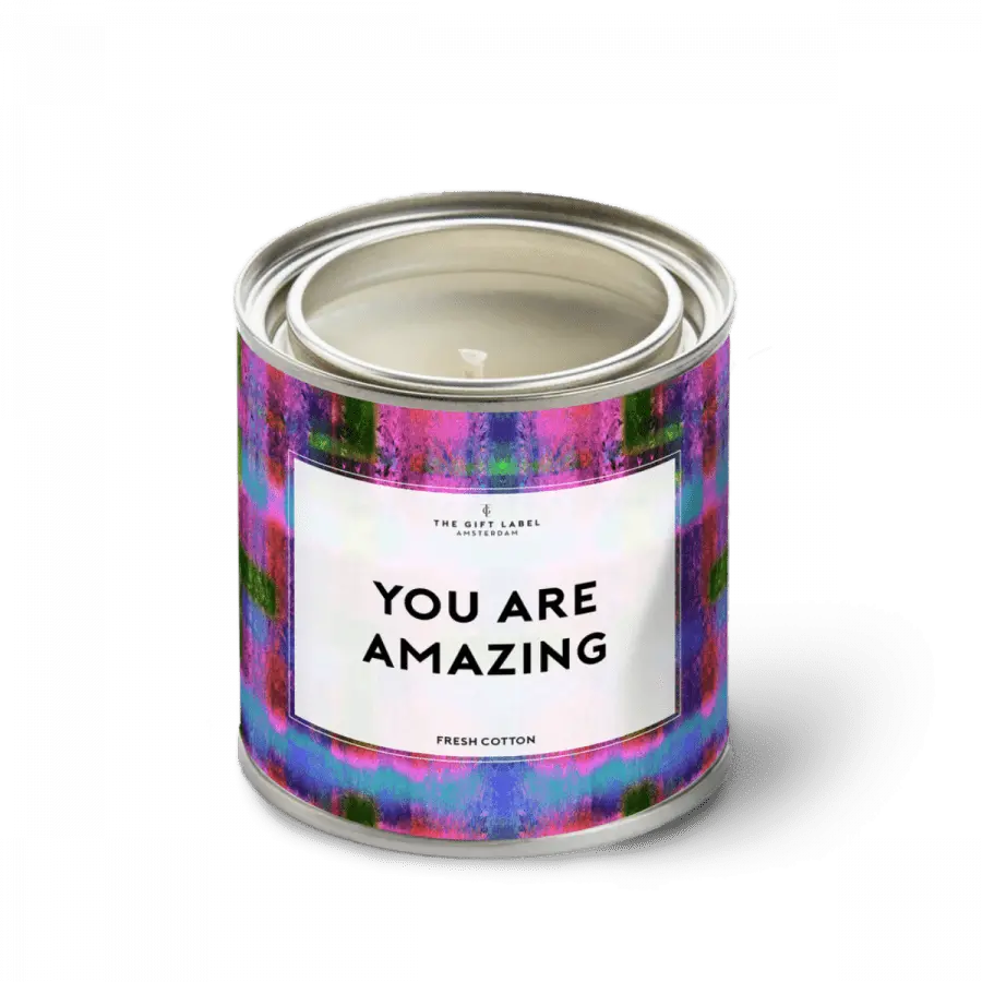 The Gift Label Candletin310gr - you are amazing FW24 - Fresh Cotton
