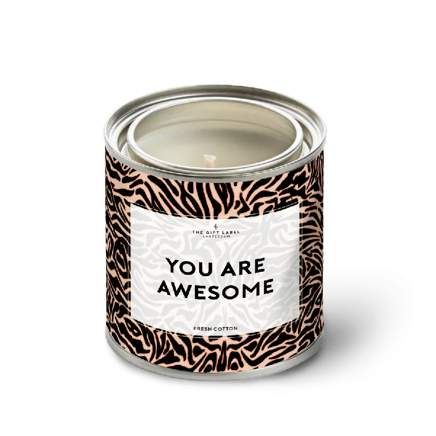 The Gift Label Candletin310gr - You Are Awesome II - Fresh Cotton