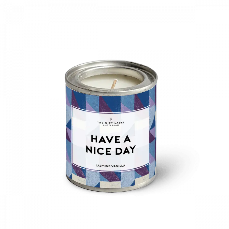The Gift Label Candletin90gr - Have A Nice Day FW24 - Jasmine Vanilla