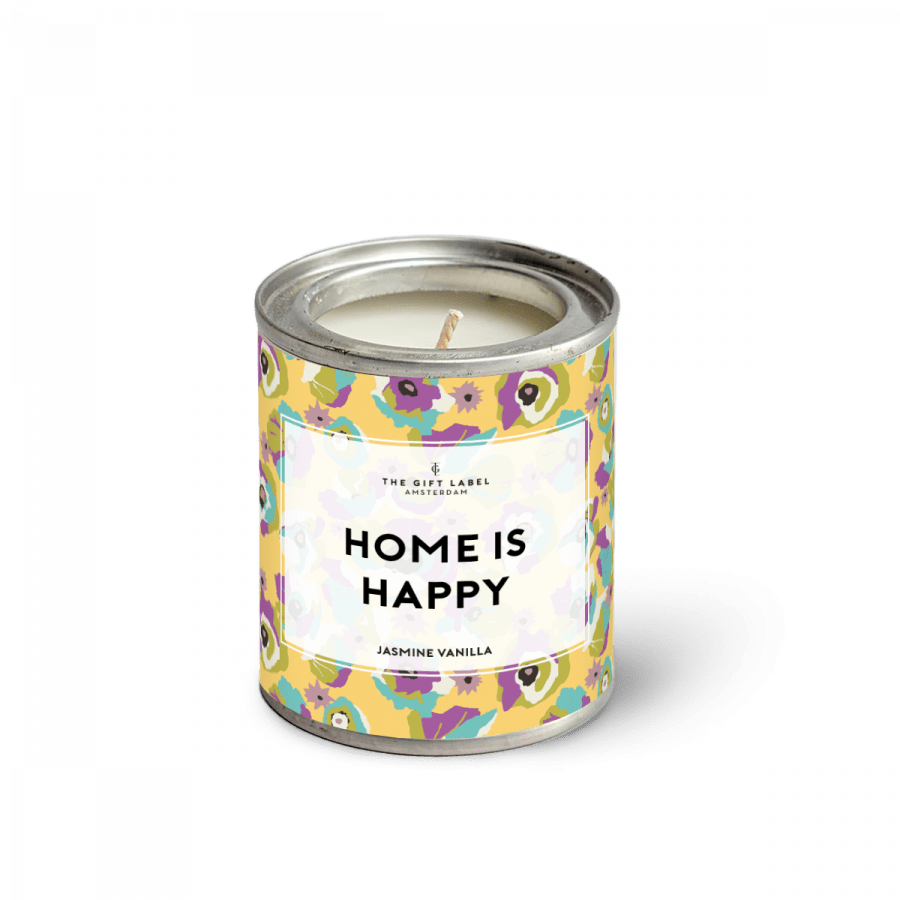 The Gift Label Candletin90gr -Home is Happy SS25 - Jasmine Vanilla