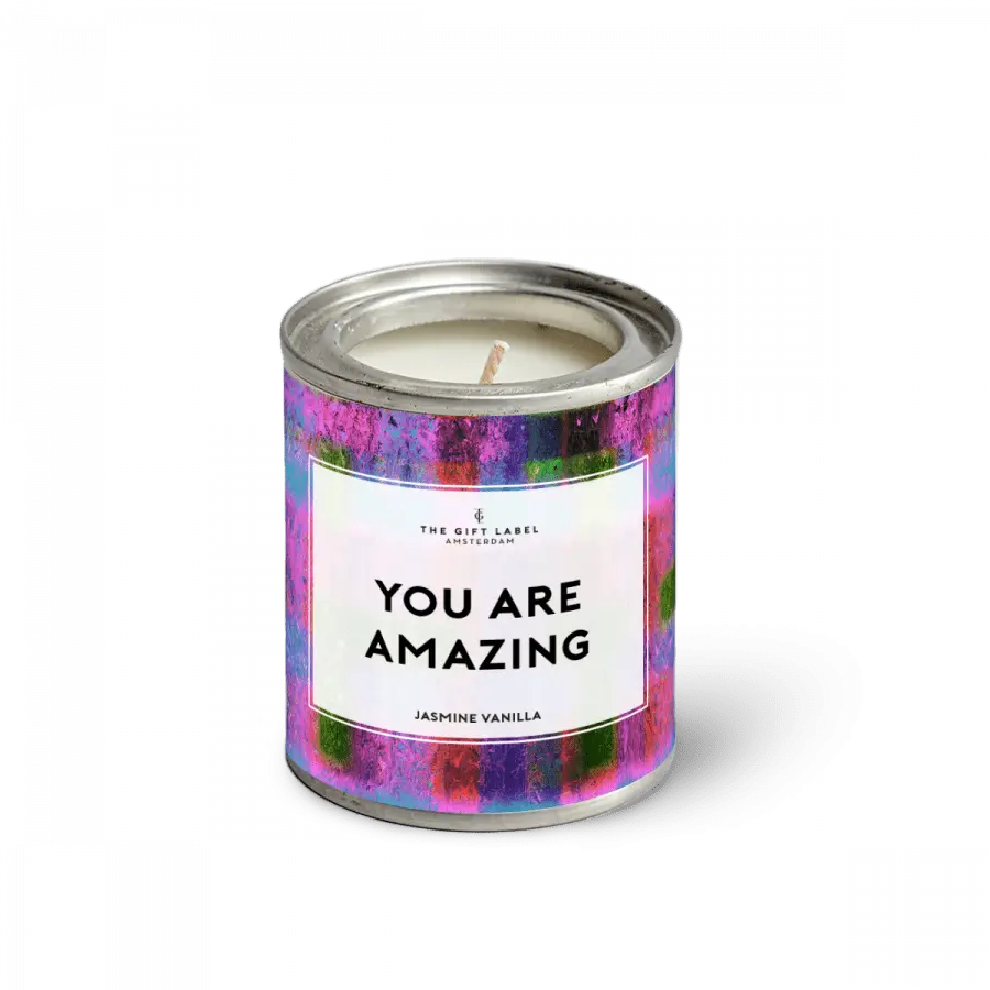 The Gift Label Candletin90gr - You Are Amazing FW24 - Jasmine Vanilla