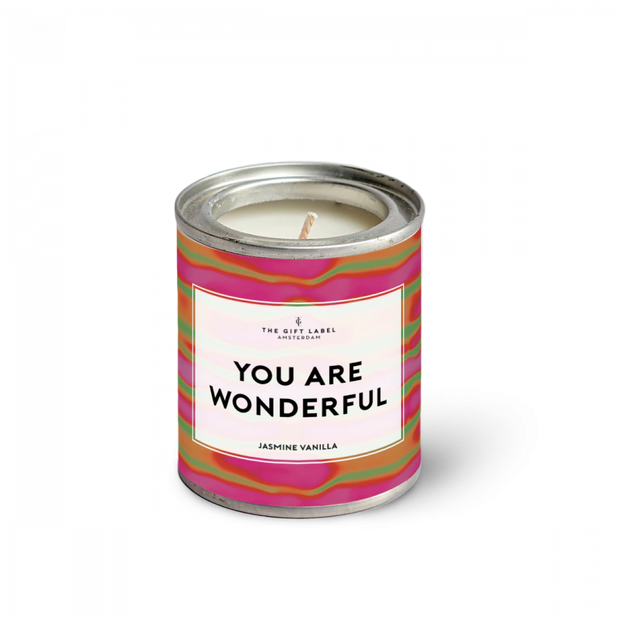 The Gift Label Candletin90gr - You Are Wonderful SS25 - Jasmine Vanilla