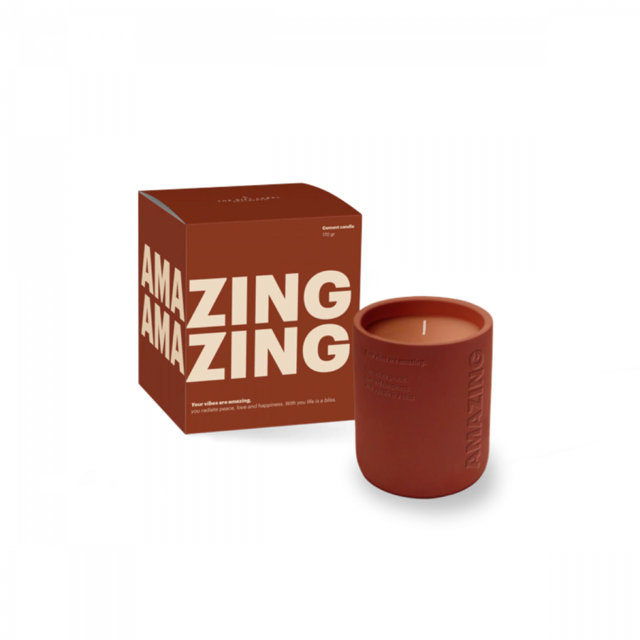 The Gift Label Cemented Candle 170gr - STUDIO - AMAZING