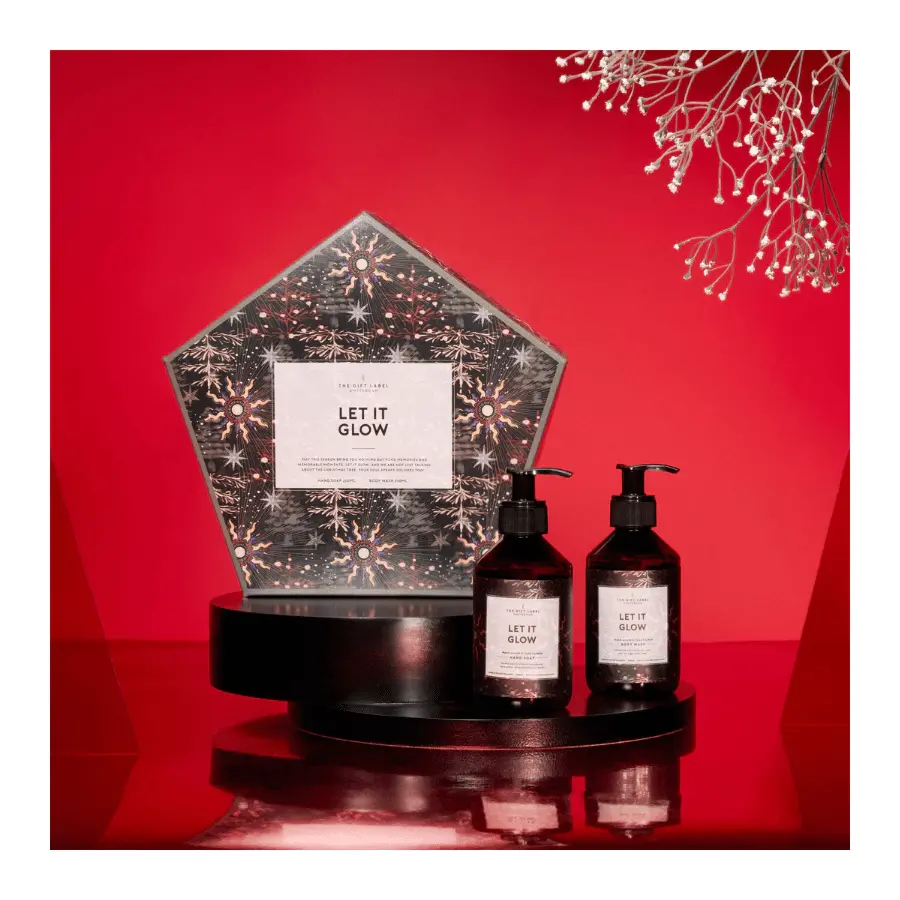 The Gift Label Christmas Pentagonal Gift Box - Let It Glow