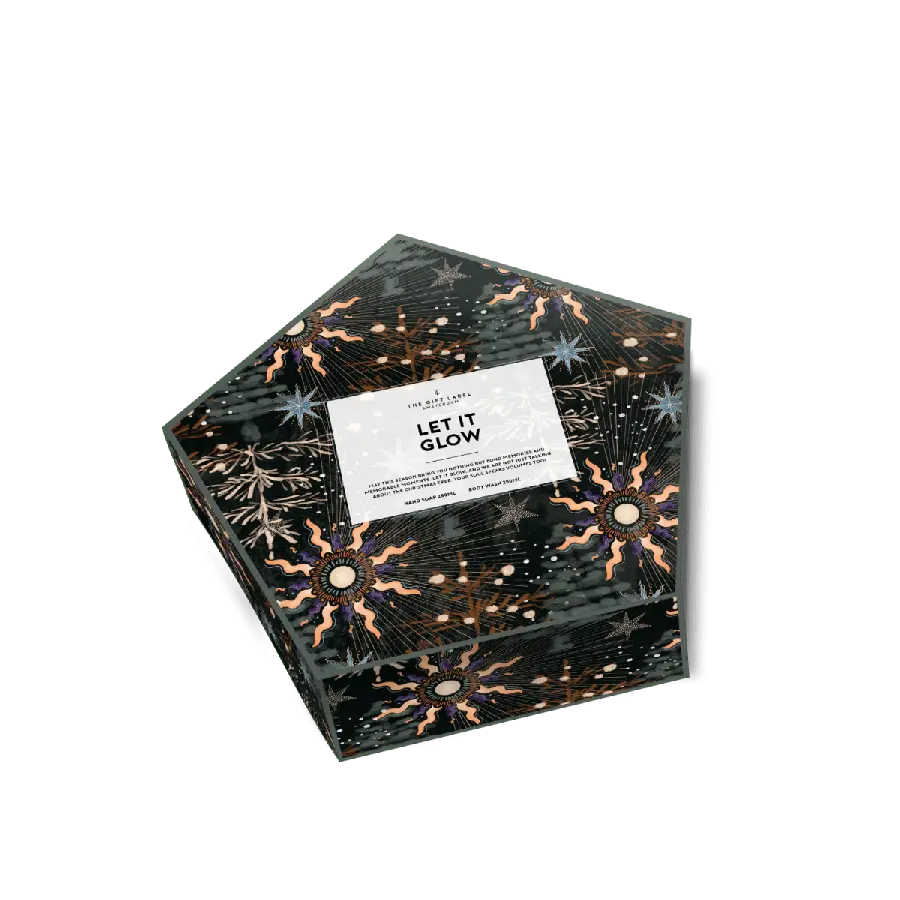 The Gift Label Christmas Pentagonal Gift Box - Let It Glow