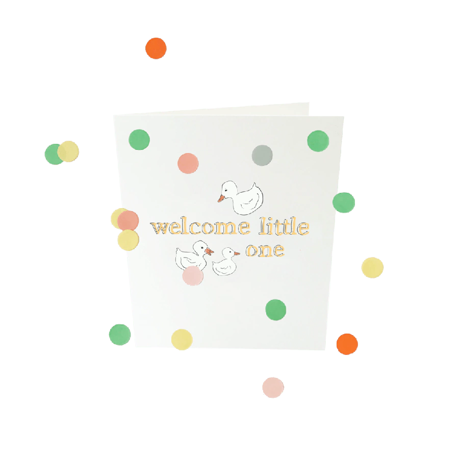 The Gift Label Confetti card baby - Welcome little one