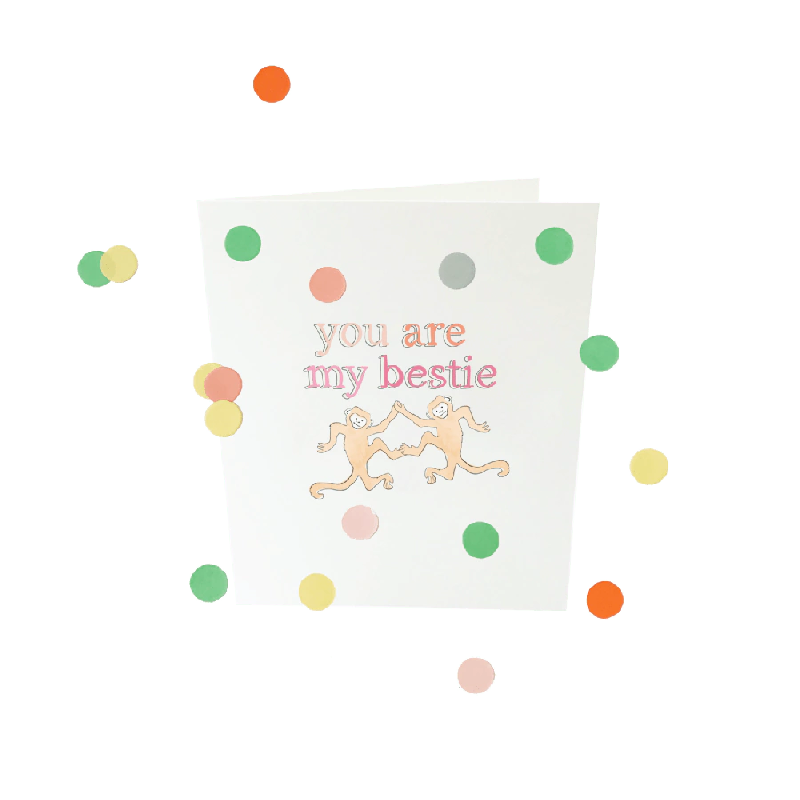 The Gift Label Confetti card baby - You are my bestie
