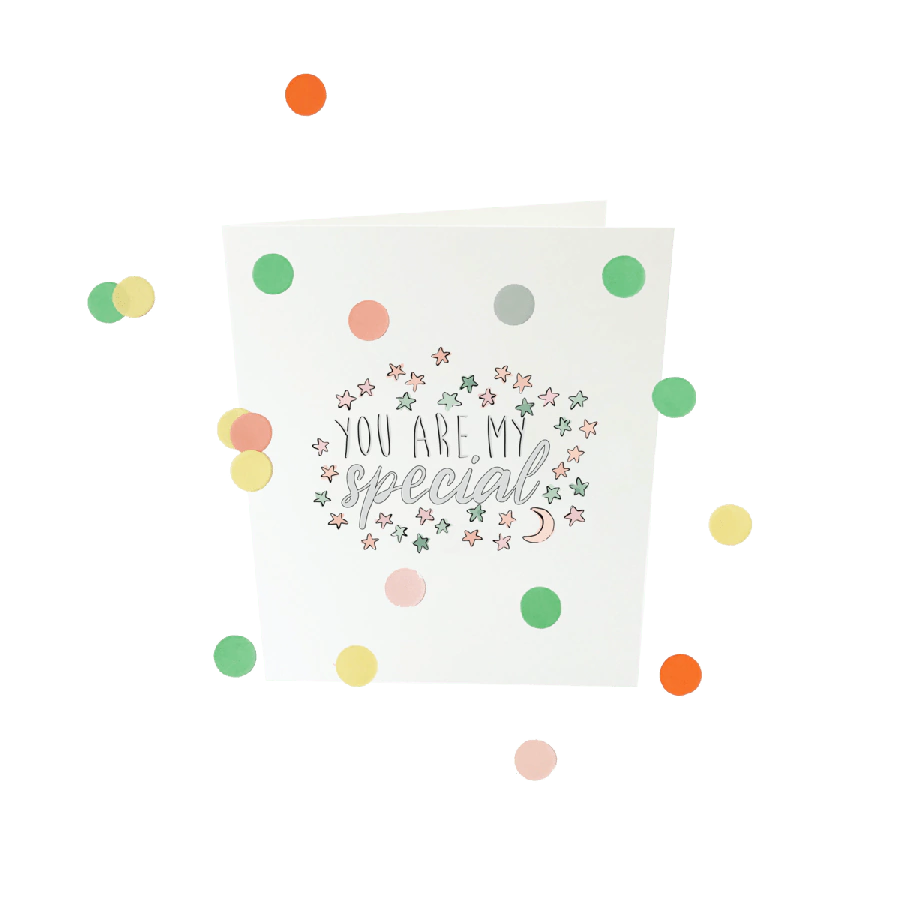 The Gift Label Confetti card baby - You are my special