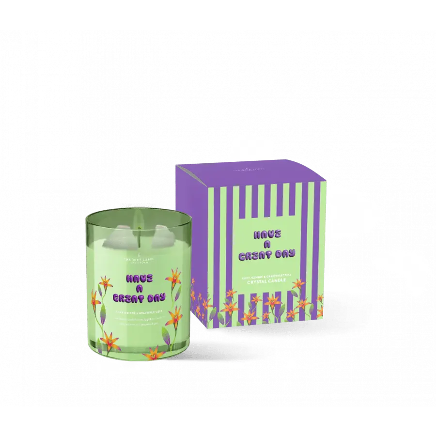 The Gift Label Crystal Candle 175gr - Have A Great Day SS25-1