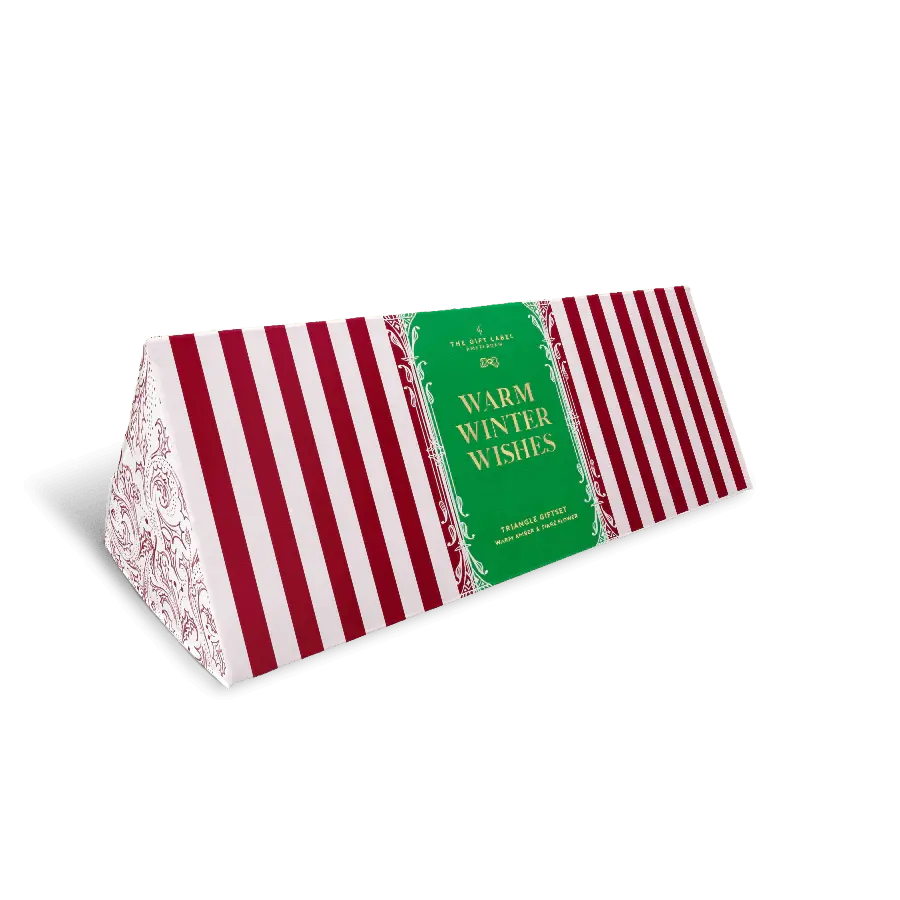 The Gift Label Festive triangle gift box - Warm winter wishes