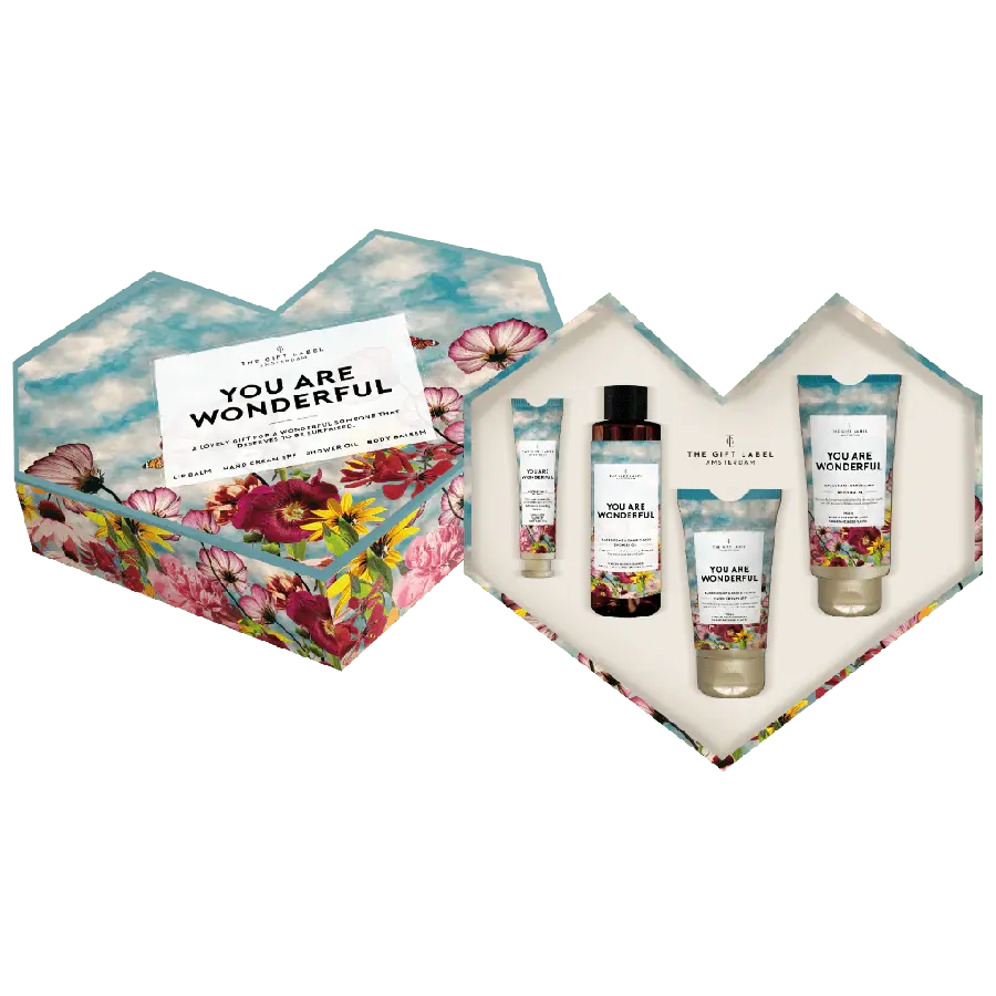 The Gift Label Heart shaped gift box - You are wonderful