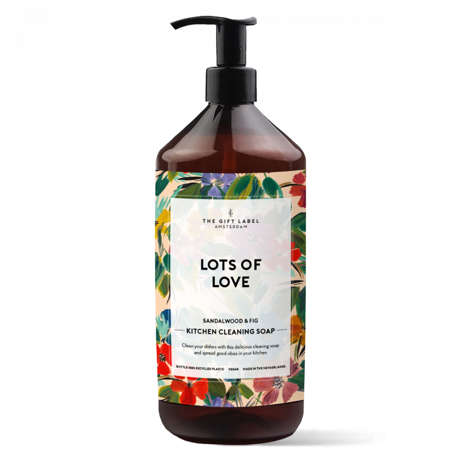 The Gift Label Kitchen Cleaning Soap 1000ml - Lots Of Love FW24