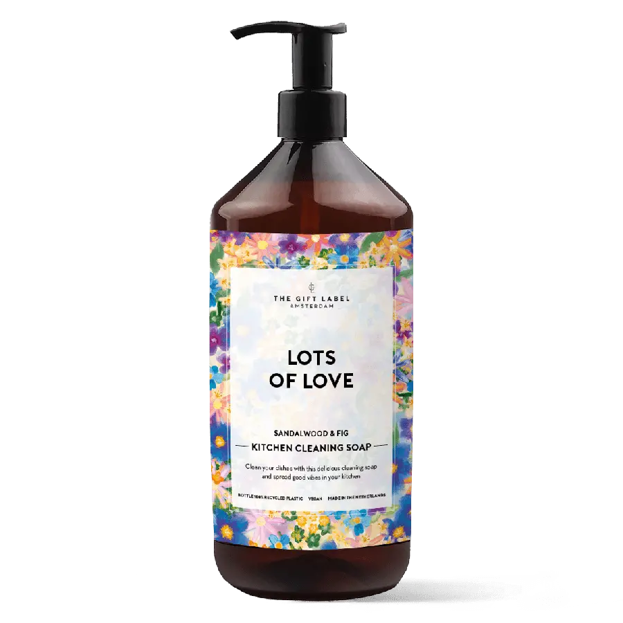 The Gift Label Kitchen Cleaning Soap 1000ml - Lots Of Love SS24
