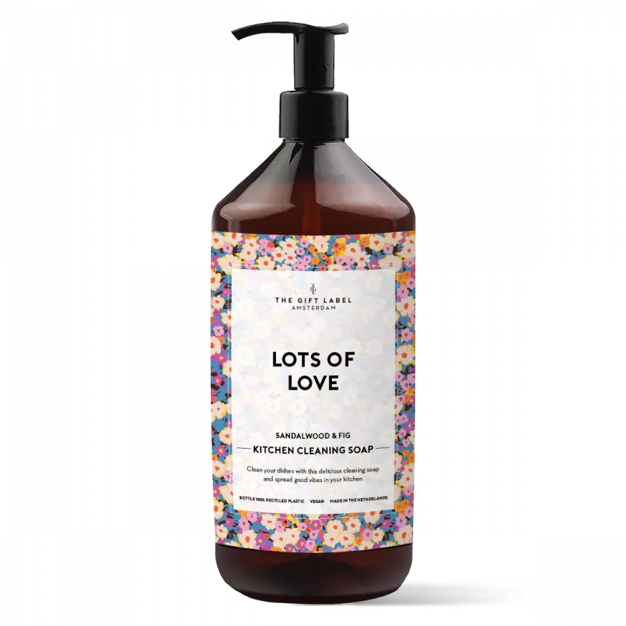 The Gift Label Kitchen Cleaning Soap 1000ml - Lots Of Love SS25