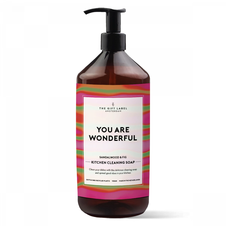 The Gift Label Kitchen Cleaning Soap 1000ml - You Are Wonderful SS25