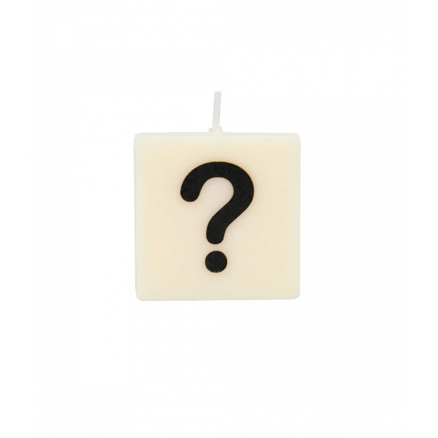 The Gift Label Letter and numbers candle - question mark