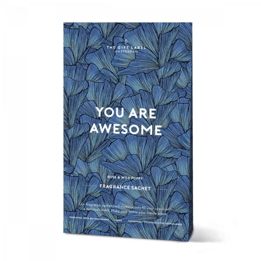 The Gift Label Scented Satchet - You Are Awesome - Rose & Wild Poppy