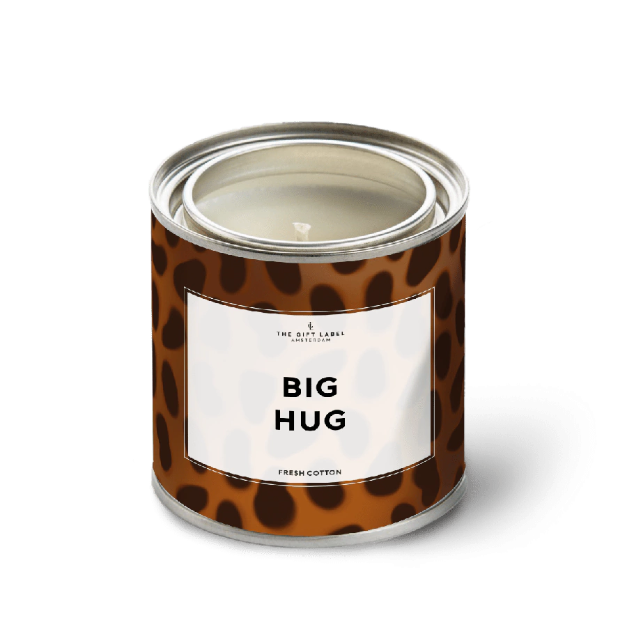 The Gift Label Candle big - Big hug - Fresh cotton
