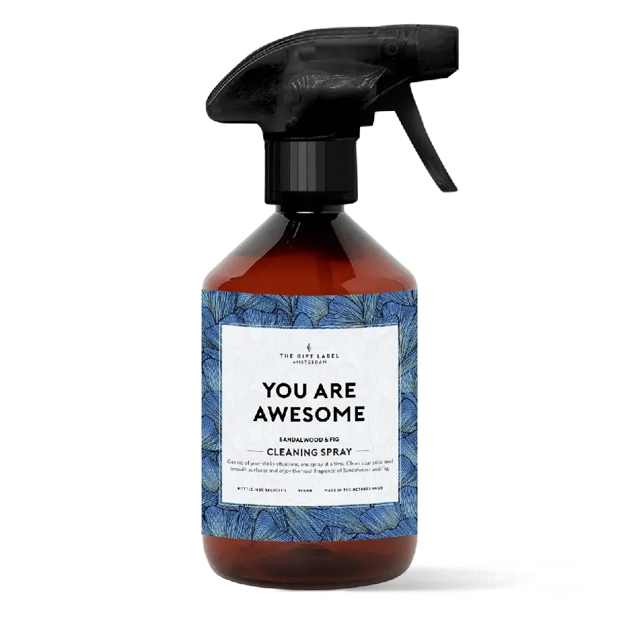 The Gift Label Cleaning spray - You are awesome