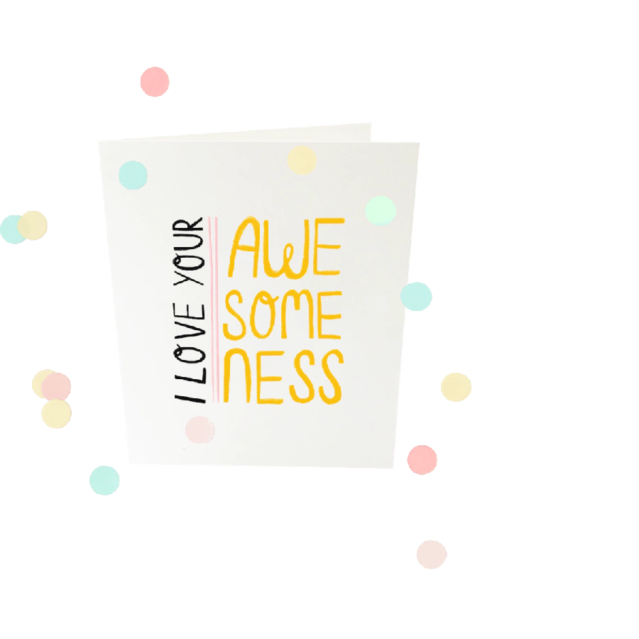 The Gift Label Confetti card - Awesomeness