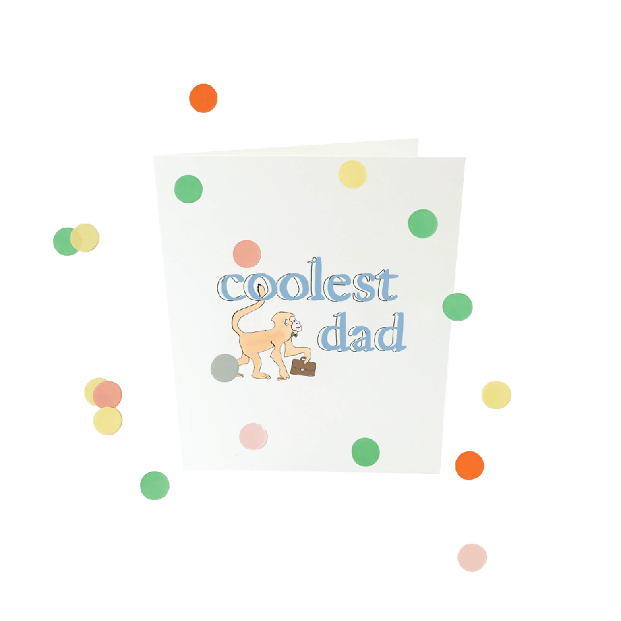 The Gift Label Confetti card baby - Coolest dad