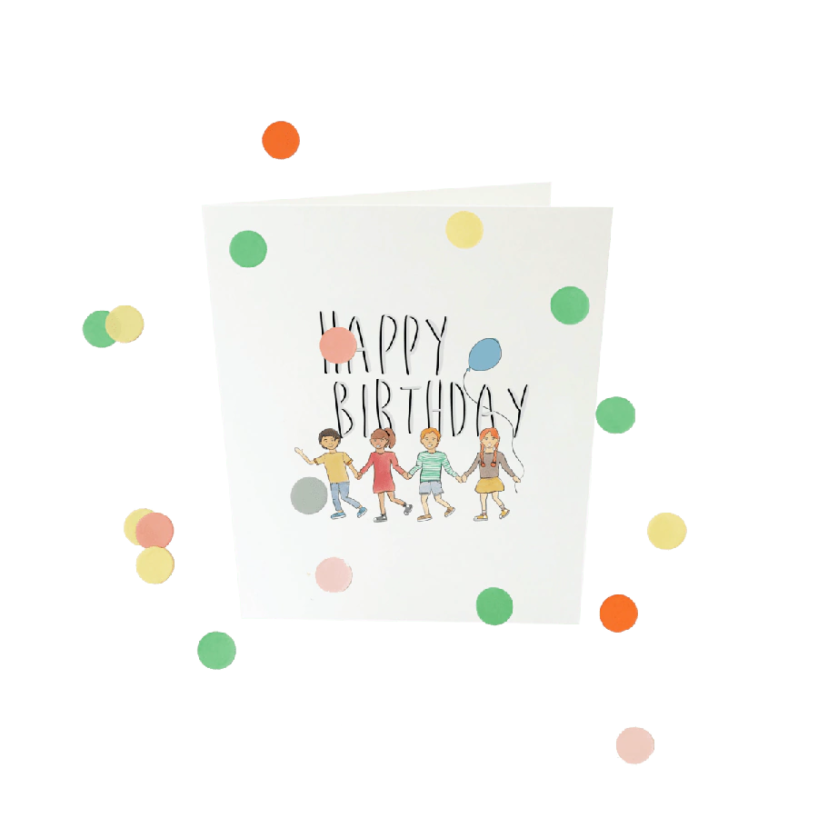 The Gift Label Confetti card baby - Happy birthday