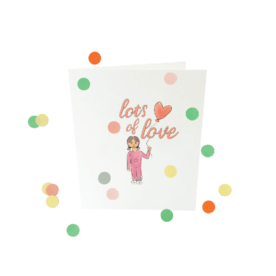 The Gift Label Confetti card baby - Lot's of love