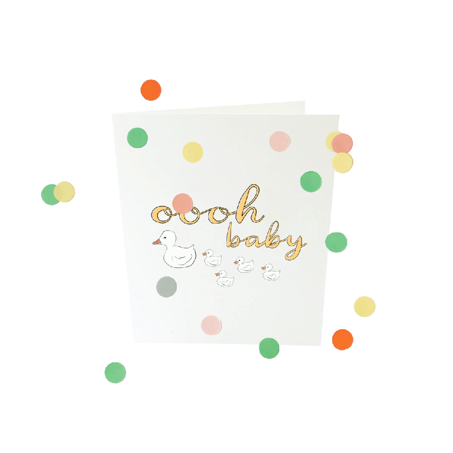 The Gift Label Confetti card baby - Oooh baby