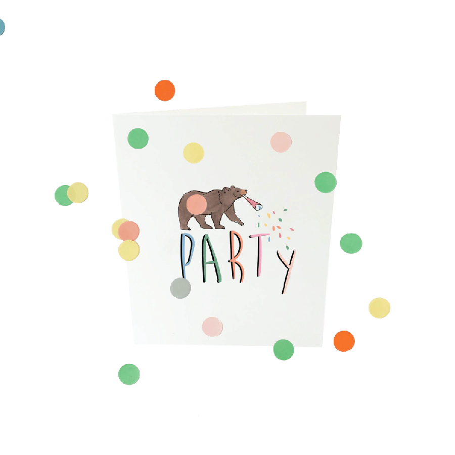 The Gift Label Confetti card baby - Party