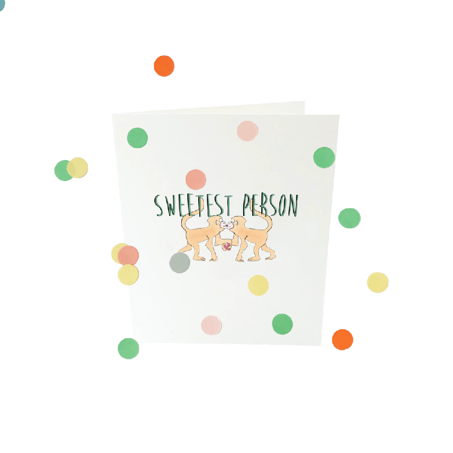 The Gift Label Confetti card baby - Sweetest person
