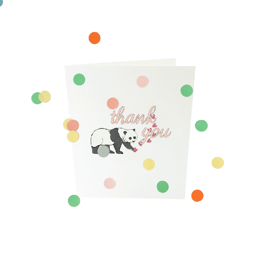 The Gift Label Confetti card baby - Thank you