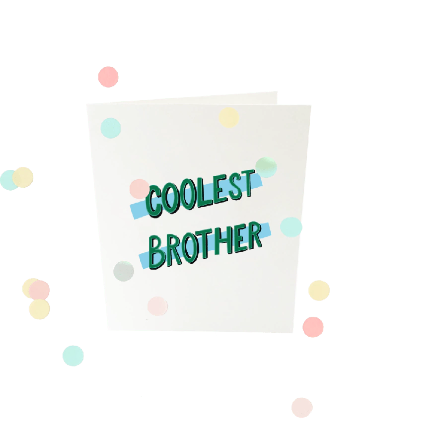 The Gift Label Confetti card - Coolest brother