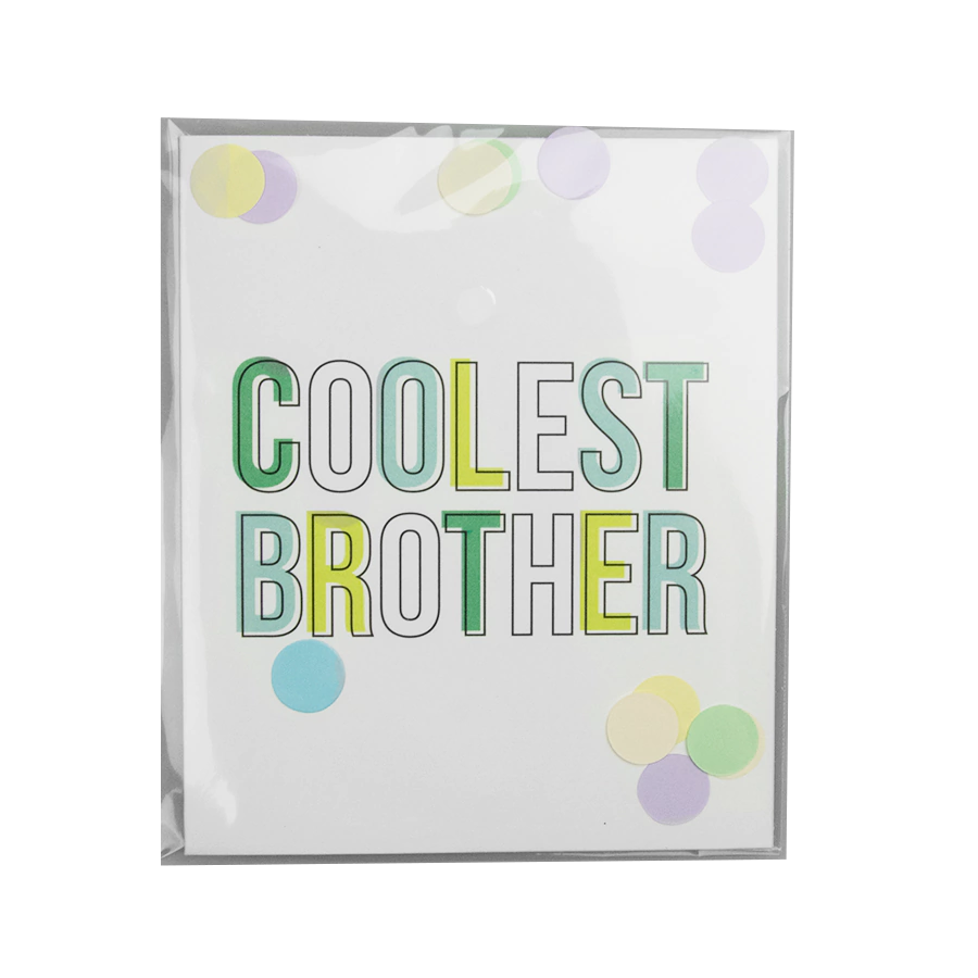 The Gift Label Confetti card - Coolest brother