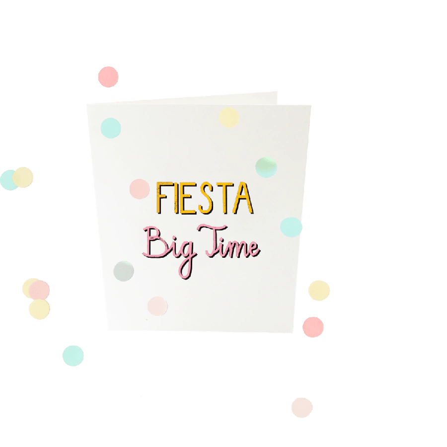 The Gift Label Confetti card - Fiesta big time