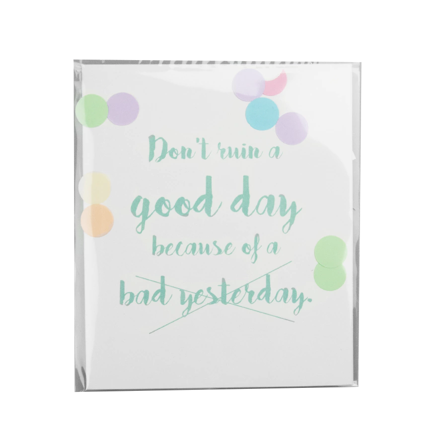 The Gift Label Confetti card - Good day