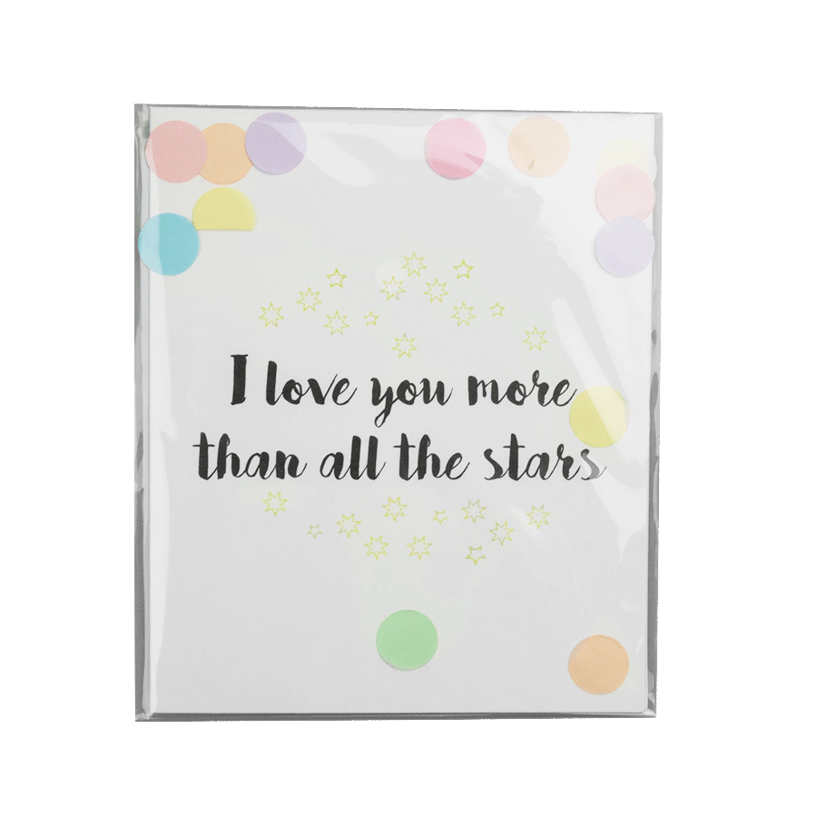The Gift Label Confetti card - I love you