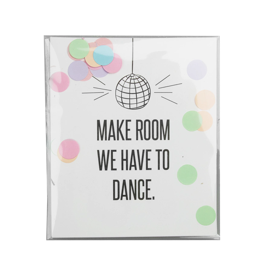 The Gift Label Confetti card - Make room